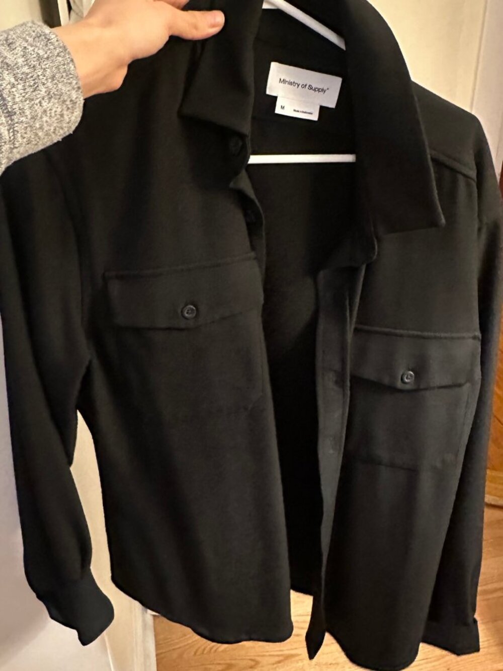 Ministry of Supply Men's Black Shirt Jacket Overshirt — Size M